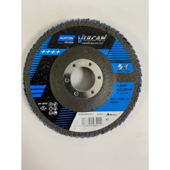 Norton Vulcan Flap Disc 4.1/2" 40 Grit