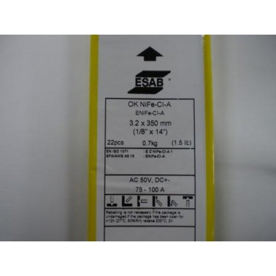 Esab OK 92.58 Cast Iron Welding Rod 3.2 x 350mm (0.7kg)
