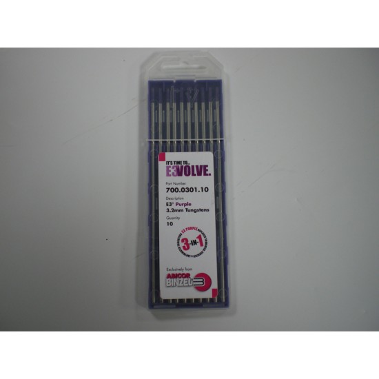 Binzel Tungsten Electrode 3.2mm E3 Purple (Pack 10)