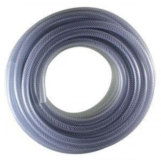 Clear Braided PVC Hose 1/4" Bore (30m Roll)